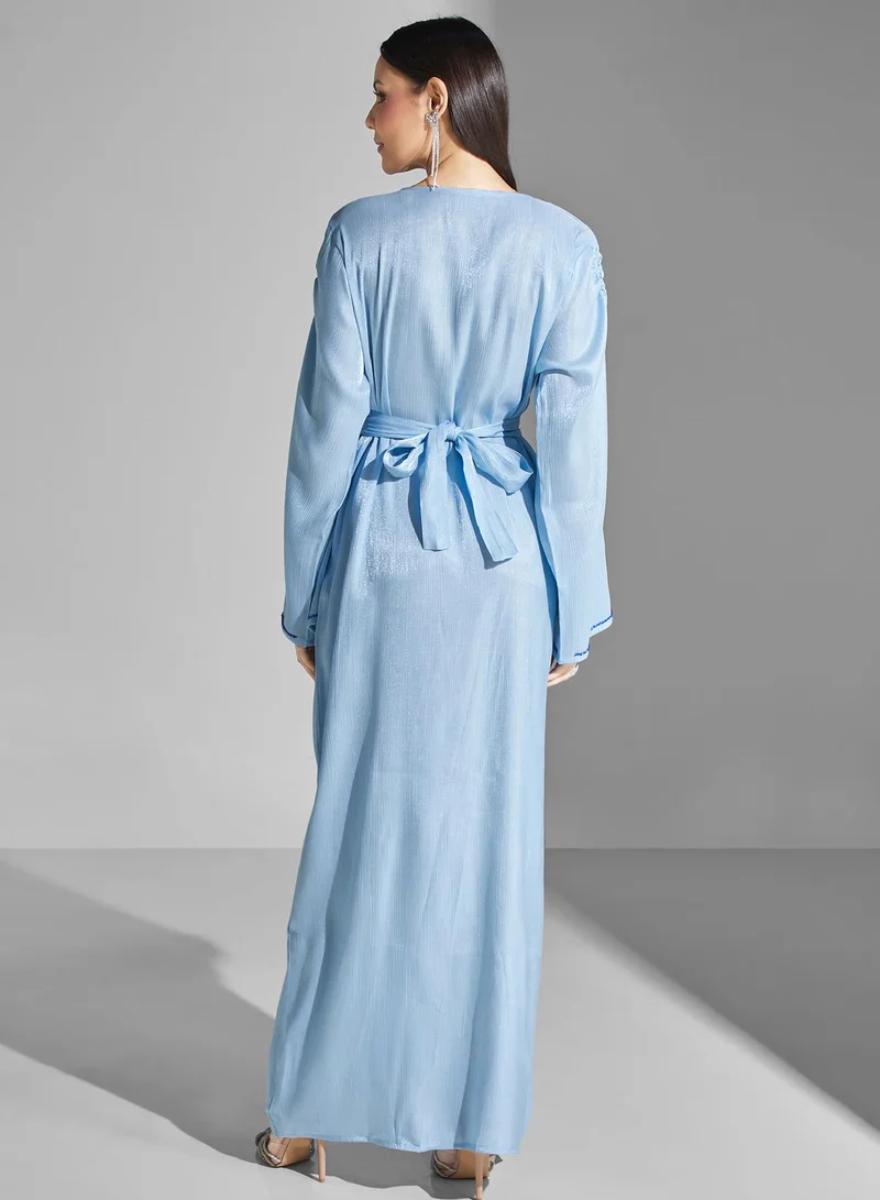 hayas closet Embellished Belted Jalabiya