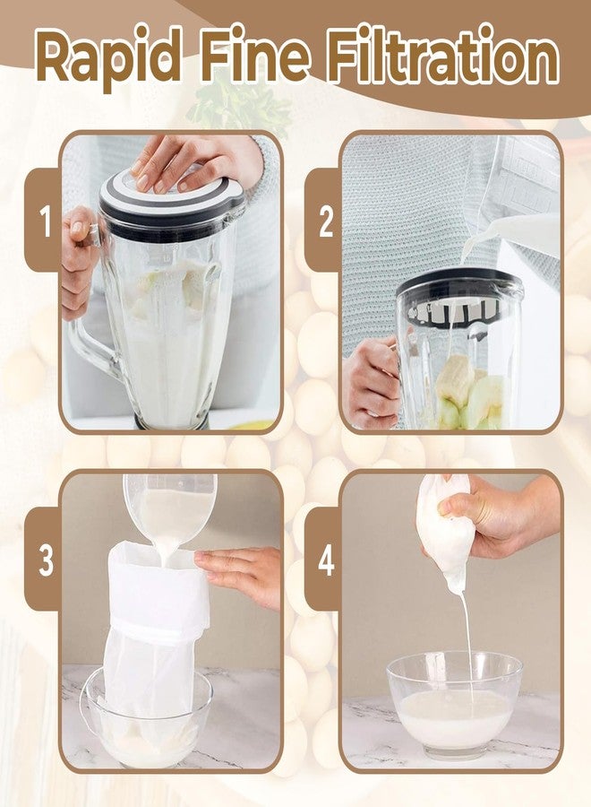 OLLBIT 4PCS Nut Milk Bag,8x12'' 200 Mesh Fine Mesh Cheese Cloth,Nylon Cheesecloth Bags for Straining,Multiple Usage Reusable Juice Strainer,Suitable for Straining Fruit Coffee Tofu Yogurt Tea (200 Mesh) - Image 5