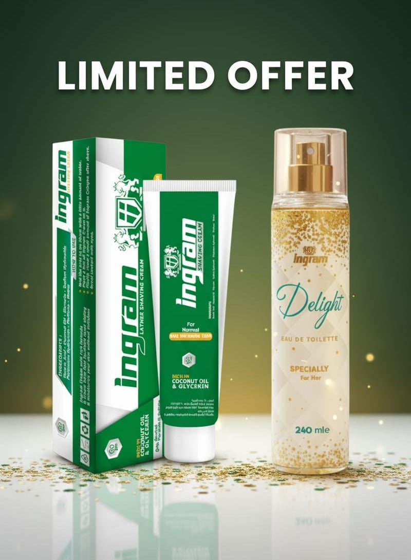إنجرام كريم الحلاقة 60 جم و سبلاش ديلايت 240 مل - Image 2