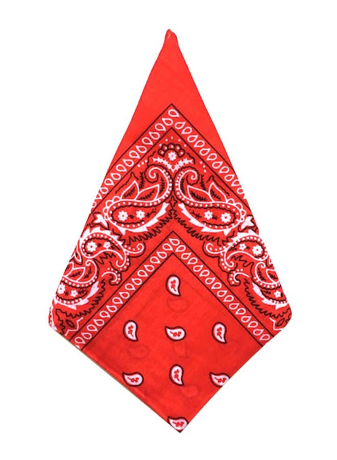 NIBEMINENT Vintage Printed Headscarf Red/White/Black