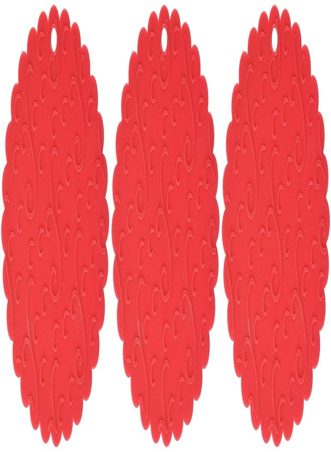 Norpro Jar Opener Silicone Grip Potholder Trivet Red Secure Non Slip (3-Pack) - Image 1