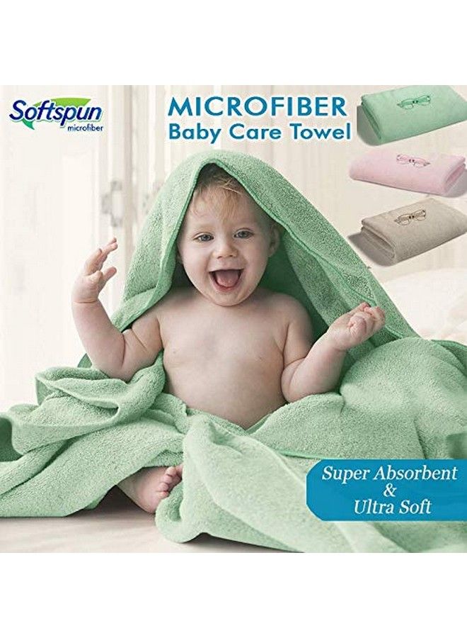 SOFTSPUN Microfiber Baby Hand & Face Wipes 30X30 Cms 1 Piece Towel Set 340 Gsm (Green) Super Soft & Silky For Hand Face And Bodyhypoallergenic Sensitive Skin Wipes & Washcloths. - Image 3