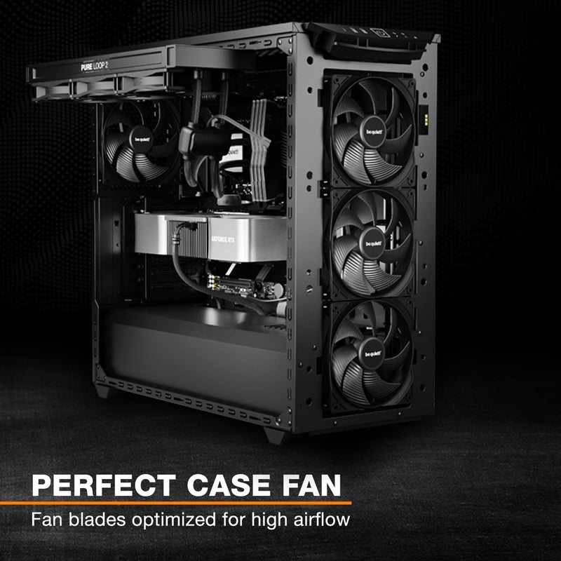 be quiet! Pure Wings 3 140mm PWM, 3 Included, high top-end Speed, Low Minimum RPM, Optimized Fan Frame, Newly Designed Fan Blades - Image 3