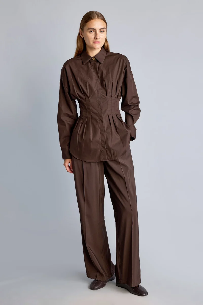 Defacto Slim Fit Shirt Collar Poplin Long Sleeve Shirt