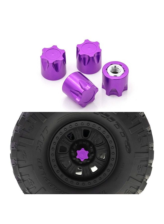 4PCS Aluminium Wheel Rim Center Cap M4 Nut Replacement for TRAX4 TRAX6 SCX10 90046 Redcat Gen8 Tamiya MST CFX VS4-10 1/10 Remote Control Crawler  - Image 3
