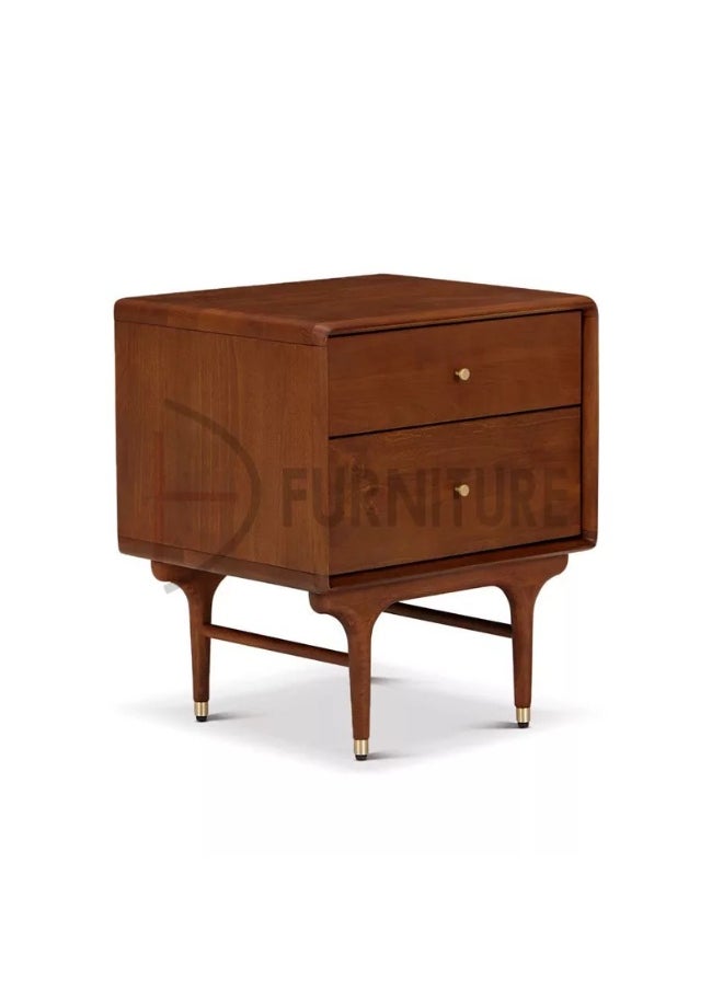 DIVINE FURNITURE 2 Drawer Modern Nightstand  - Image 1