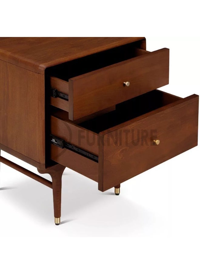 DIVINE FURNITURE 2 Drawer Modern Nightstand  - Image 3