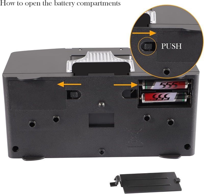 FunBlast آلة خلط بطاقات أوتوماتيكية – آلة توزيع بطاقات تعمل بالبطارية، خلط بطاقات بوكر ب Decks 2، خلط بطاقات محمول، خلط بطاقات كهربائي لألعاب الكازينو، النوادي والحفلات المنزلية - Image 4