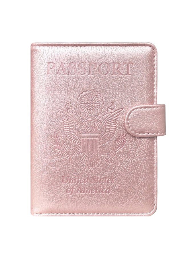 ACdream Passport Holder Case, ACdream Protective Premium Leather RFID Blocking Wallet Case for Passport,Rose Gold - Image 1