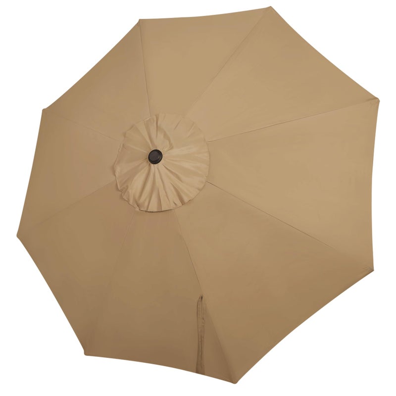 Blissun 9ft Patio Umbrella Replacement Canopy, Market Umbrella Top, Outdoor Table Umbrella Canopy for 8 Ribs, Canopy Only (Tan) - Image 1