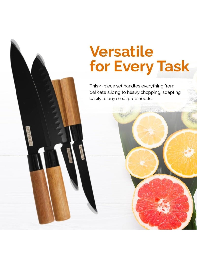 ZILLINGER Zillinger Japanese Knife Set – 4-Piece Professional Kitchen Knives - Image 5