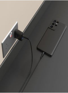 Pawa Nylon Braided 60W Data & Quick Charging USB-C to USB-C Cable 1.2m/4ft - Black  - Image 2