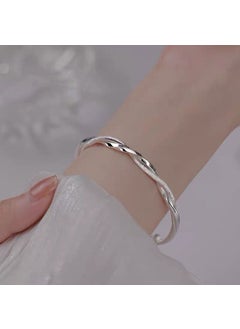 Mobius Bracelet Womens 9999 Sterling Silver Young Twist Push-Pull Silver Bracelet Niche Tanabata Gift WholesaleMobius push-pull silver bracelet about 25g Mobius push-pull silver bracelet about 25g