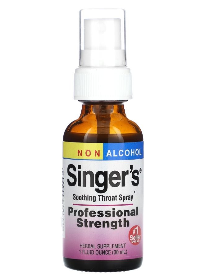Singer's Soothing Throat Spray Non Alcohol 1 fl oz (30 ml)