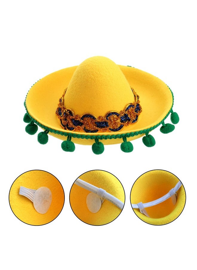 TOPZEA - 6 Pack Sombrero Hat Fabric And Straw Mini Sombrero Headband Hats Mexican Theme Party Cinco De Mayo Festival Hat Carnival Costume Photo Props Small Straw Hats For Kids Pets - Image 1