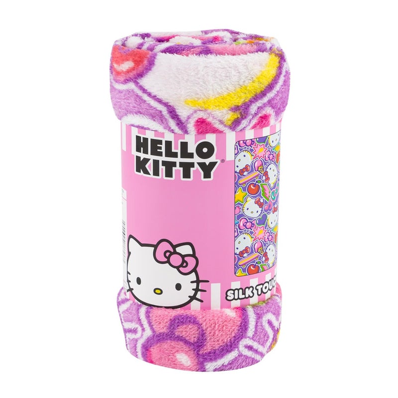 بطانية حرير هالو كيتي من نورث ويست 40 × 50 شيري صيفي