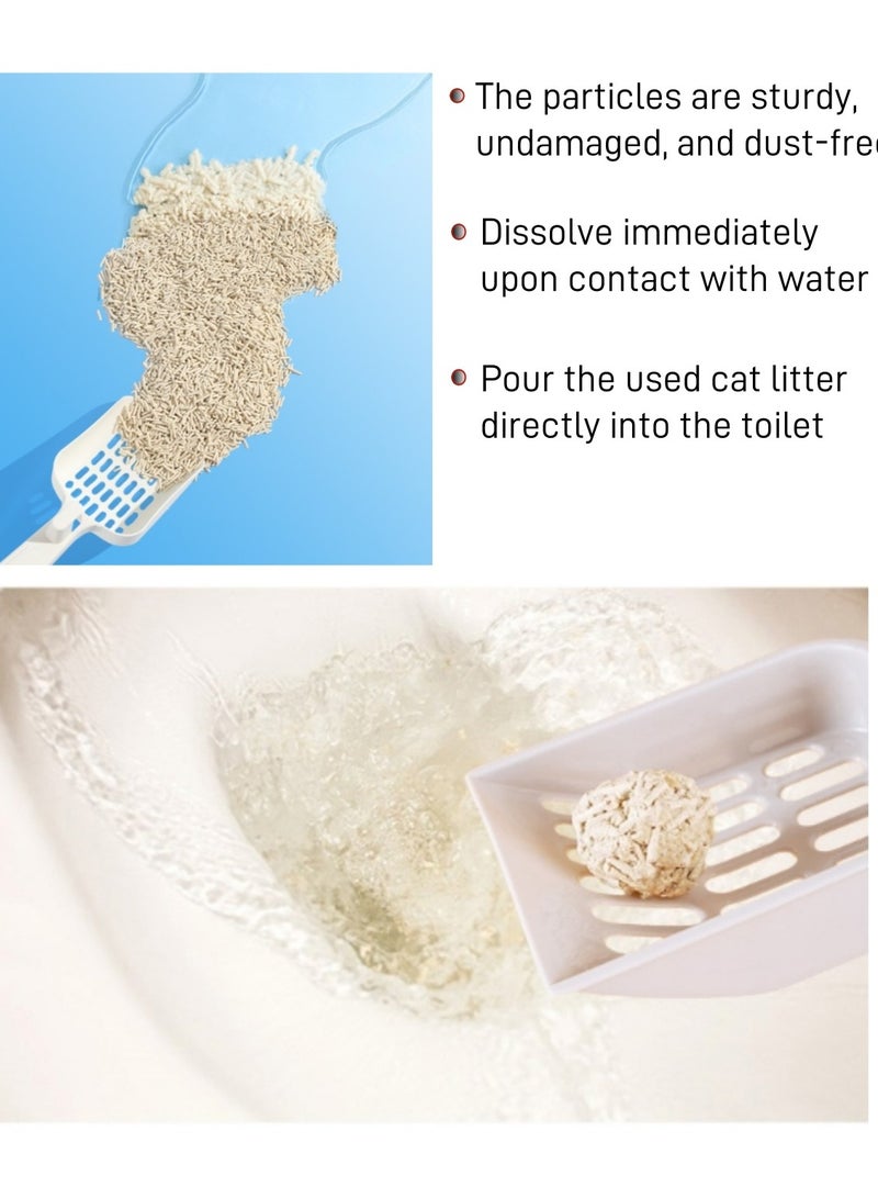 4 Packs Cat Litter, Clumping Biodegradable Absorbent Fragrance Soft Natural Been Tofu Cat Litter (Bamboo charcoal 4 Packs, 24L) - Image 3