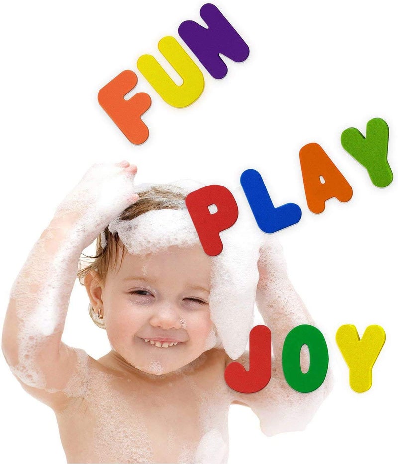 BabyBibi 36 PCS Stick-On Foam Bath Letters and Numbers - Non-Toxic, BPA Free, No Mold Bath Tub Toys - Colorful, Educational, Fun ABC Bath Toys for Toddlers & Babies - Image 5
