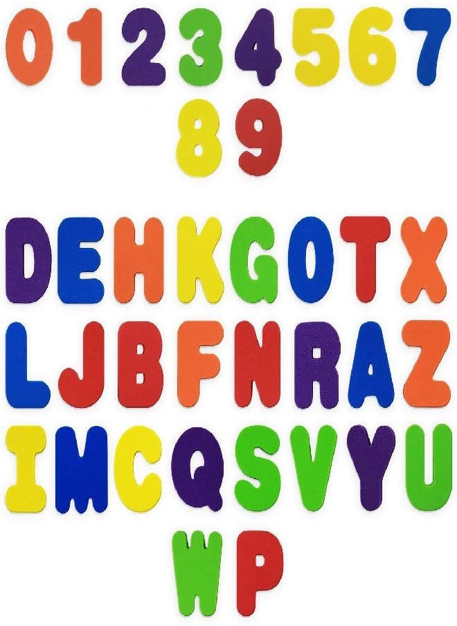 BabyBibi BabyBibi 36 PCS Stick-On Foam Bath Letters and Numbers - Non-Toxic, BPA Free, No Mold Bath Tub Toys - Colorful, Educational, Fun ABC Bath Toys for Toddlers & Babies  - Image 2