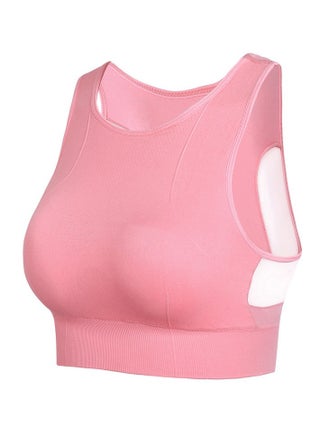Full Coverage Longline Sports Bra, Shockproof Fitness Yoga Running Sports Bra,  Seamless Quick-drying Medium Impact Push Up Tank Top For Yoga Gym Workout, (Size M, Pink) - pzsku/Z2855873ABDC8EF76F642Z/45/_/1709971568/166e5655-e8ed-495f-9bbf-b3159065a4b4