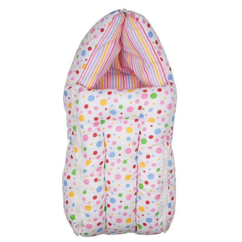 FARETO First Kids Step Baby Sleeping Bag Cum Baby Carry Bag Pink 03 Months - Image 1