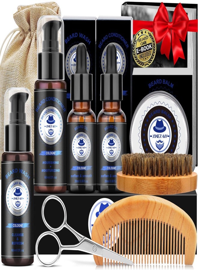 XIKEZAN Beard Kit for Men Grooming & Care w/Cologne-Soften,Soothe Beard - Image 1