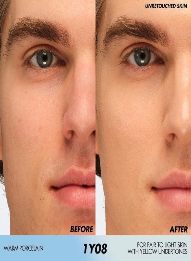 MAKE UP FOR EVER HD Skin Hydra Glow Hydrating Foundation with Hyaluronic Acid 30ml / 1oz – Shade 1Y08 Warm Porcelain – For Fair to Light Skin with Yellow Undertones - Image 2