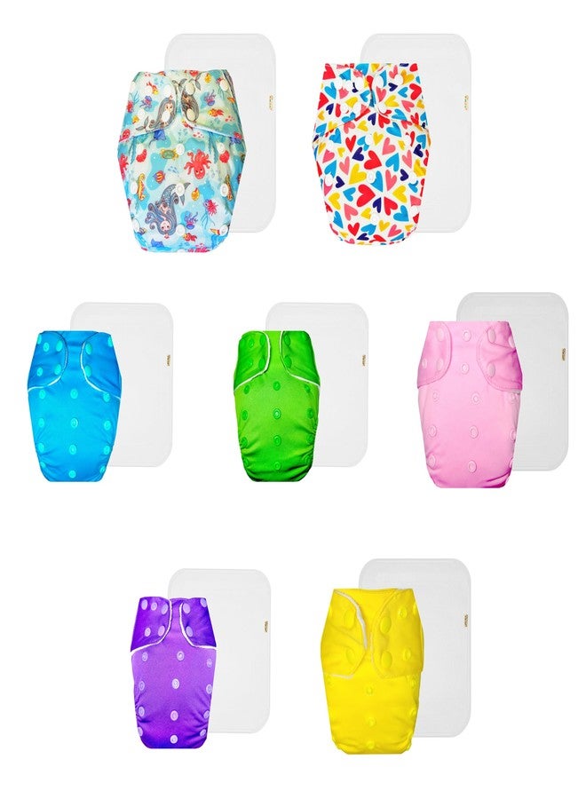 حفاضات قماشية فاخرة من دمبلدو مع حشوة قطنية (عبوة من 7 قطع) | ملائمة ومريحة | تسمح بمرور الهواء | سريعة الجفاف | ضرورية للاستخدام اليومي | من 3 أشهر إلى 3 سنوات | مناسبة للجنسين - Image 1