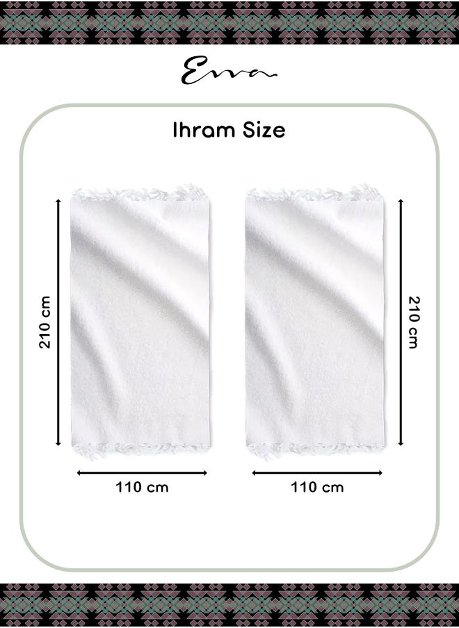 Evva - Evva™ Ultra-Soft Premium 2 Piece Men’s Ihram for Hajj & Umrah – 1200 GSM | Premium Comfort, Sacred Simplicity - Image 1