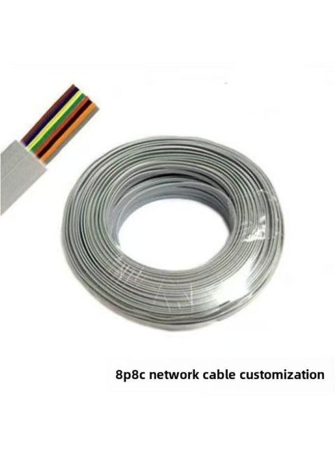 Generic Network Jumper Ultra Short Pure Copper Wire Core Flat 8P8C Body Crystal Head Eight Multi-Strand Wire-Color:Silver Gray-Line Length:0.05m  - Image 5