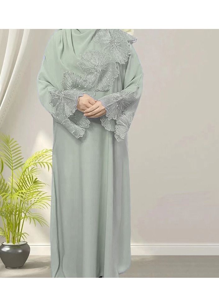 KUYING Muslim Women's Robe And Headscarf Set 