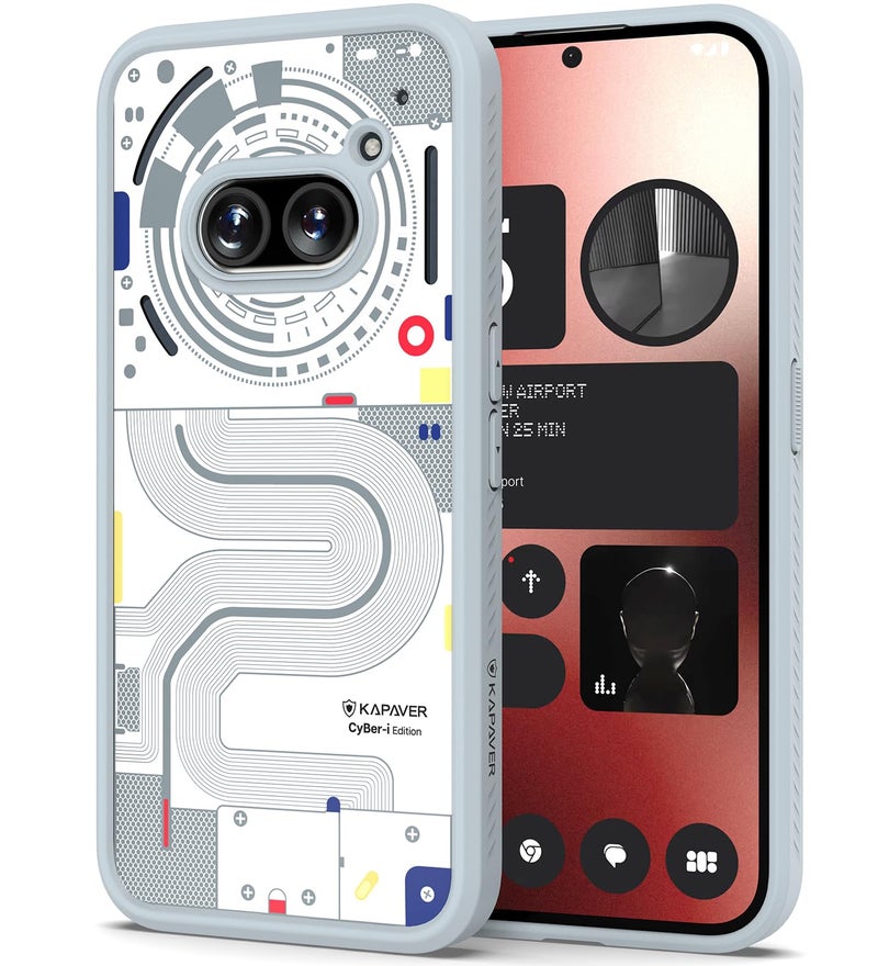 KAPAVER Thermoplastic Polyurethane Impulse Series Desginer Back Cover Case For Nothing Phone 2A 5G / Nothing Phone 2A Plus 5G (Cyber-I Community Editon-Gray) - Image 1