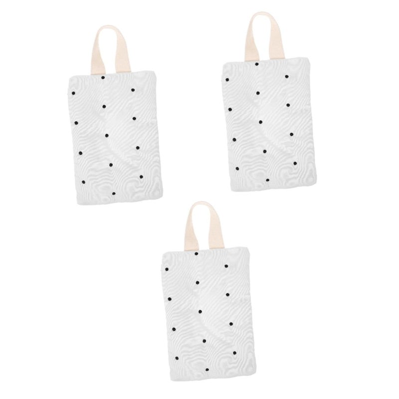 3 Pack Portable Car Tissue Holder Hanging Storage Bag for Travel Black - Image 2