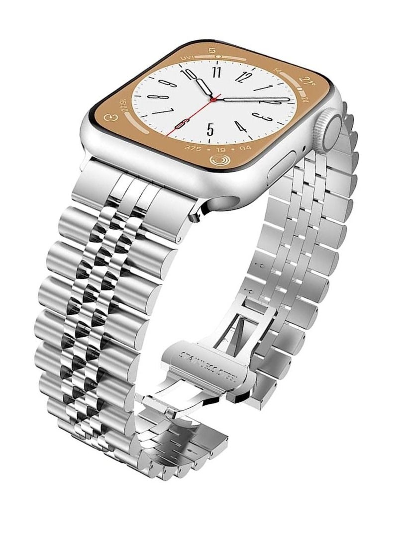 miYou Bluetooth Call Stainless Steel Men Sports Fitness Tracker IP67 Waterproof Smartwatch For IOS Android - Silver/Silver  - Image 1