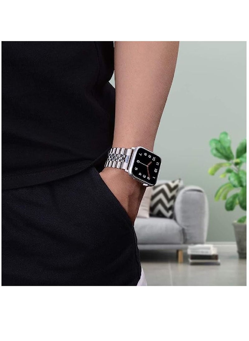 miYou Bluetooth Call Stainless Steel Men Sports Fitness Tracker IP67 Waterproof Smartwatch For IOS Android - Silver/Silver  - Image 4