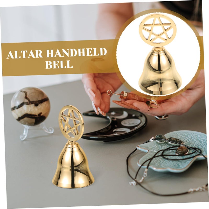 Hand Bell Brass Dinner Bell for Restaurant Meditation Pet Training - Image 5