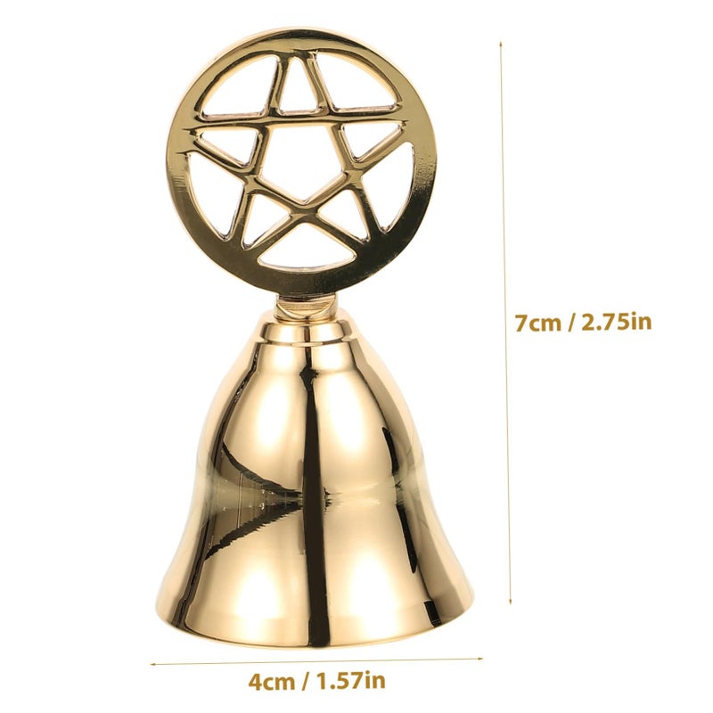 Hand Bell Brass Dinner Bell for Restaurant Meditation Pet Training - Image 3