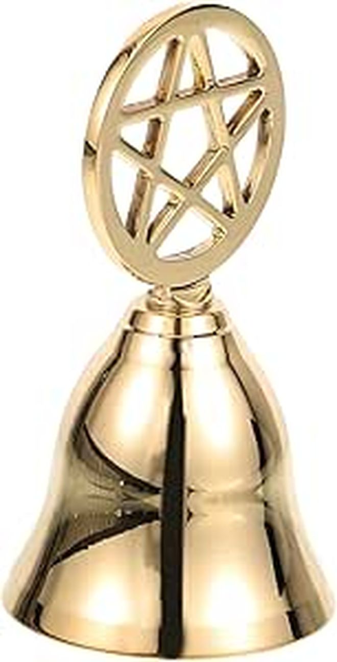 Hand Bell Brass Dinner Bell for Restaurant Meditation Pet Training - Image 1