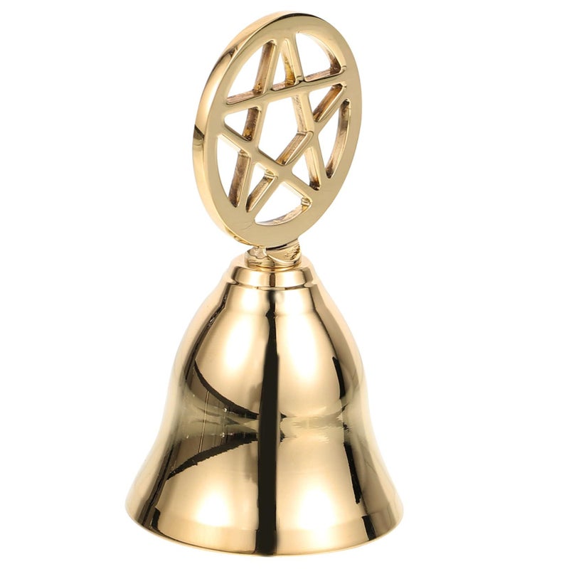 Hand Bell Brass Dinner Bell for Restaurant Meditation Pet Training - Image 2