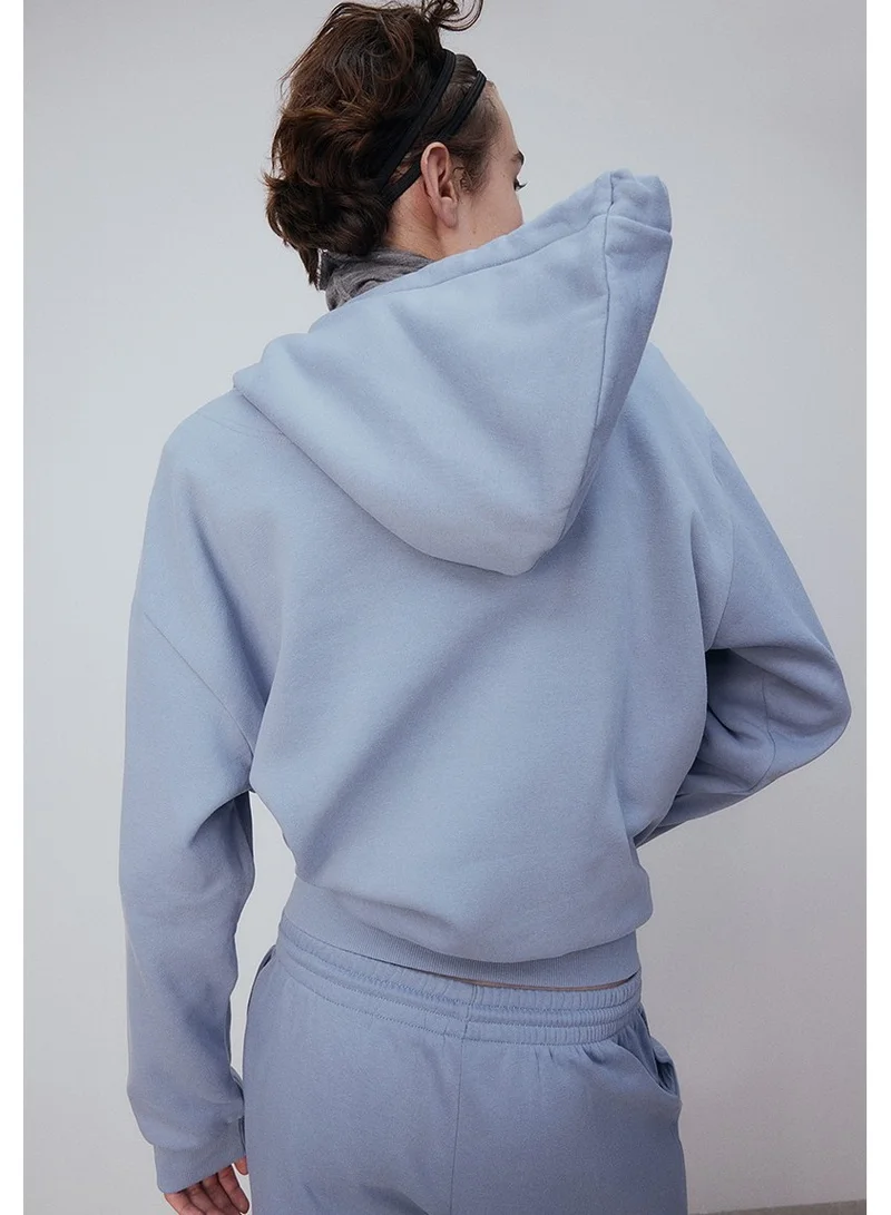 H&M Drawstring Knitted Hoodie