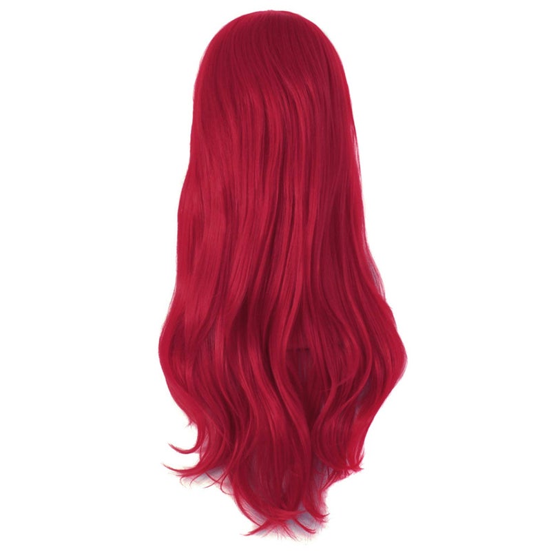 MapofBeauty MapofBeauty (Dark Red) - 28" 70cm Long Curly Hair Ends Costume Cosplay Wig (Dark Red)  - Image 2