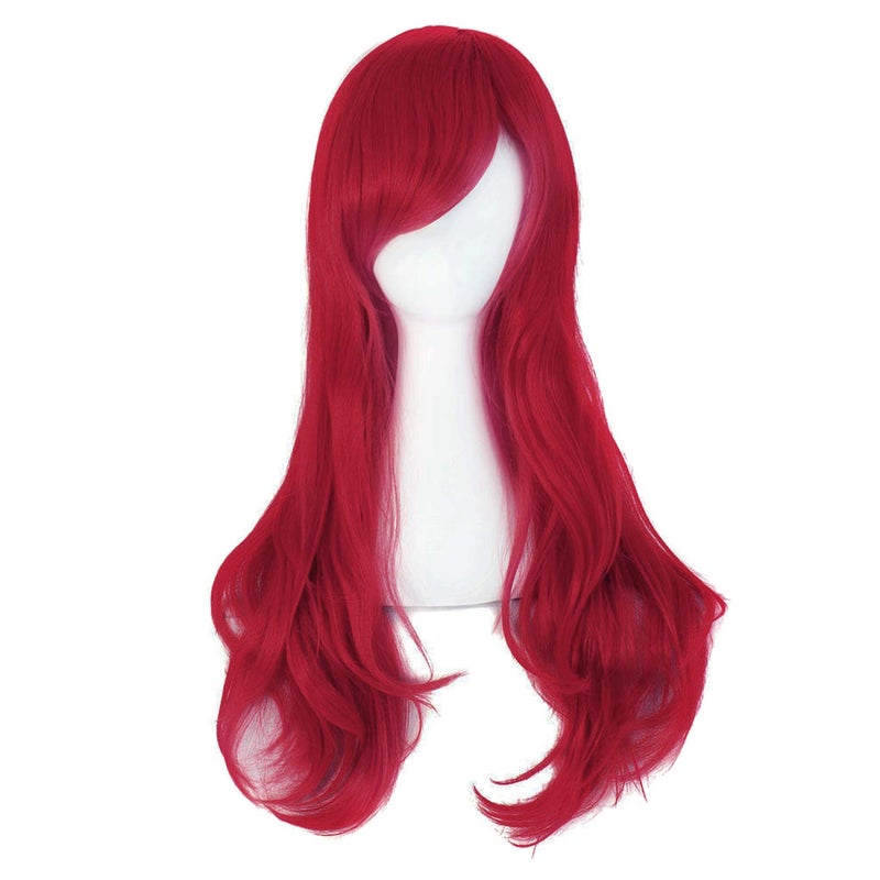 MapofBeauty MapofBeauty (Dark Red) - 28" 70cm Long Curly Hair Ends Costume Cosplay Wig (Dark Red)  - Image 1