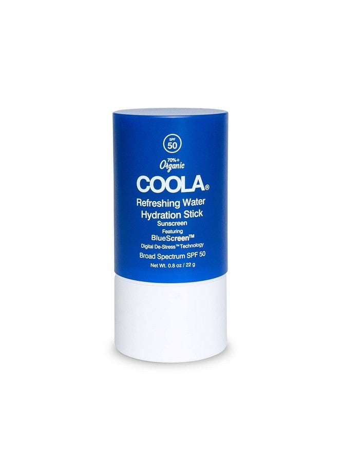 COOLA Organic Refreshing Water Stick Face Moisturizer With Spf 50 Dermatologist Tested Face Sunscreen With Plantderived Bluescreen Digital Destress Technology 0.8 Oz - Image 1