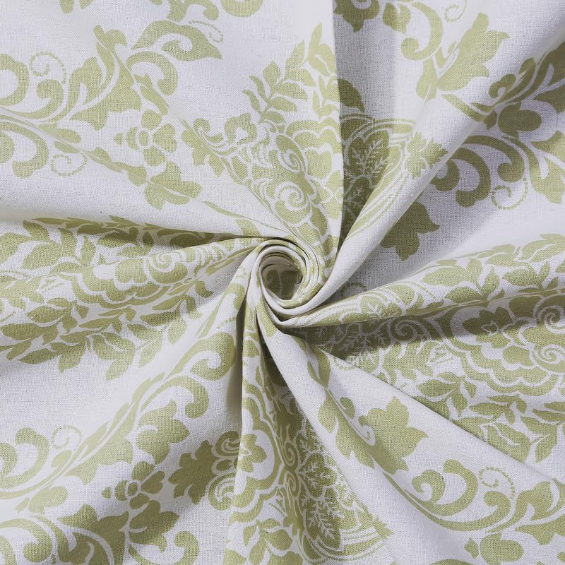INDHOME LIFE INDHOME LIFE Cotton Square Pack of 1 Green 4 Seater Dining Table Cloth Cover 60 x 60 Inches - Image 4