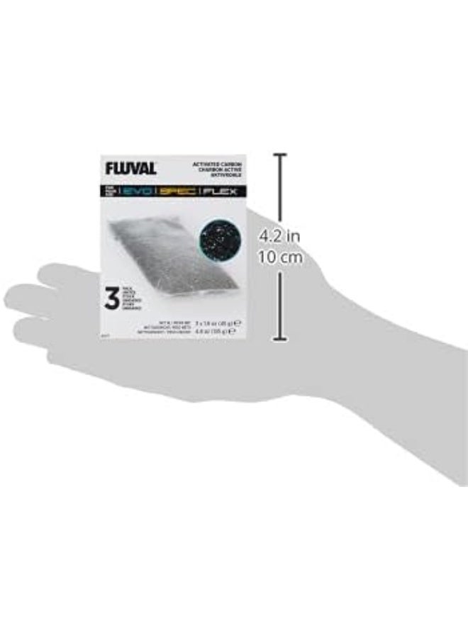 Fluval Spec/Evo/Flex Activated Carbon, Replacement Aquarium Filter Media, 3-Pack - Image 4