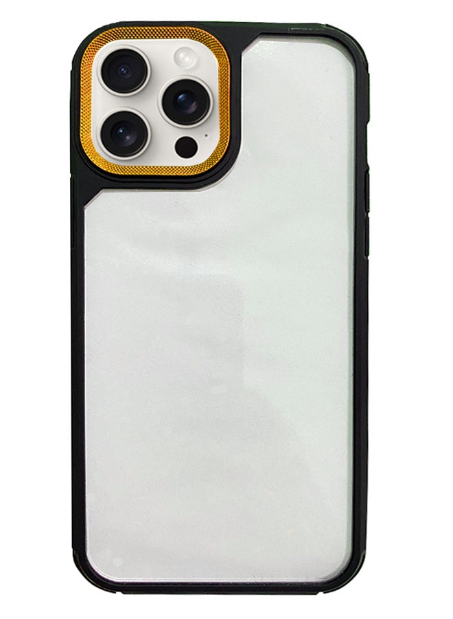 جراب مغناطيسي مقاوم للصدمات لهاتف iPhone 14 Pro Max مع إطار معدني للكاميرا - غطاء مغناطيسي أنيق غير لامع للرجال والنساء والشباب ويدعم الشحن اللاسلكي - مضاد لبصمات الأصابع، وحماية للكاميرا، ومقاوم للسقوط (جولد) - Image 1