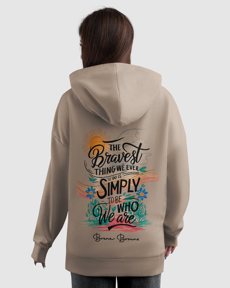 Glitter Women Winter Hoodie - Beige - Image 2