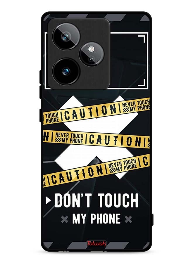 Tolwak Realme GT 7 5G Protective Case Cover Caution Never Touch My Phone