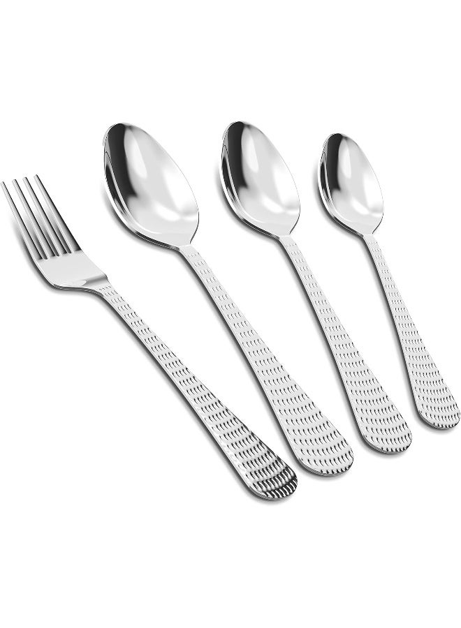 AXIOM Cutlery Set of 24 Pieces Stainless Steel Premium Silverware - Image 1