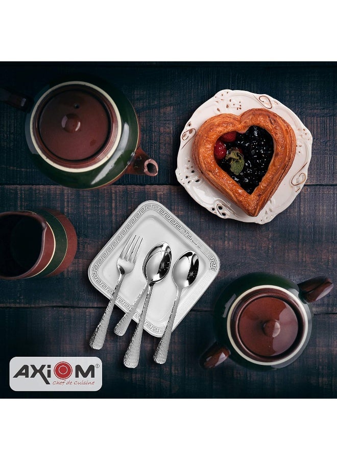 AXIOM Cutlery Set of 24 Pieces Stainless Steel Premium Silverware - Image 2